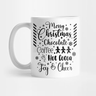 Merry Christmas in Dark Font Mug